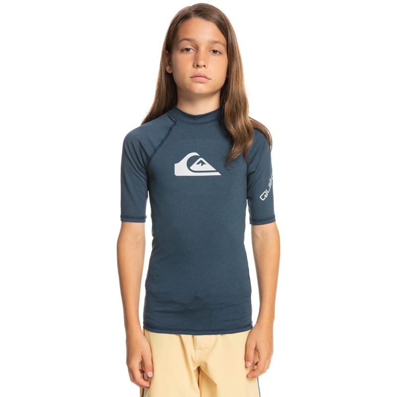Quiksilver Boy's All Time SS Youth Rash Guard Shirt (Pack