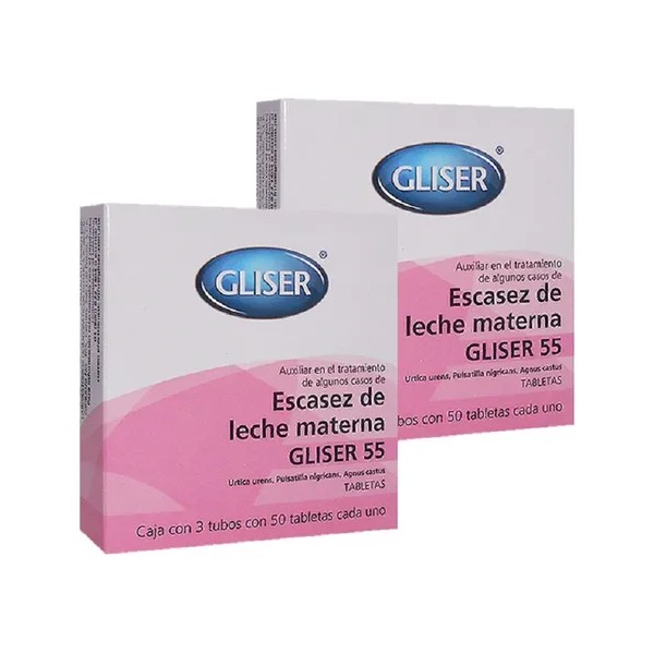 Gliser 55 Escases D Leche Materna Lactancia Homeopatico 2pz