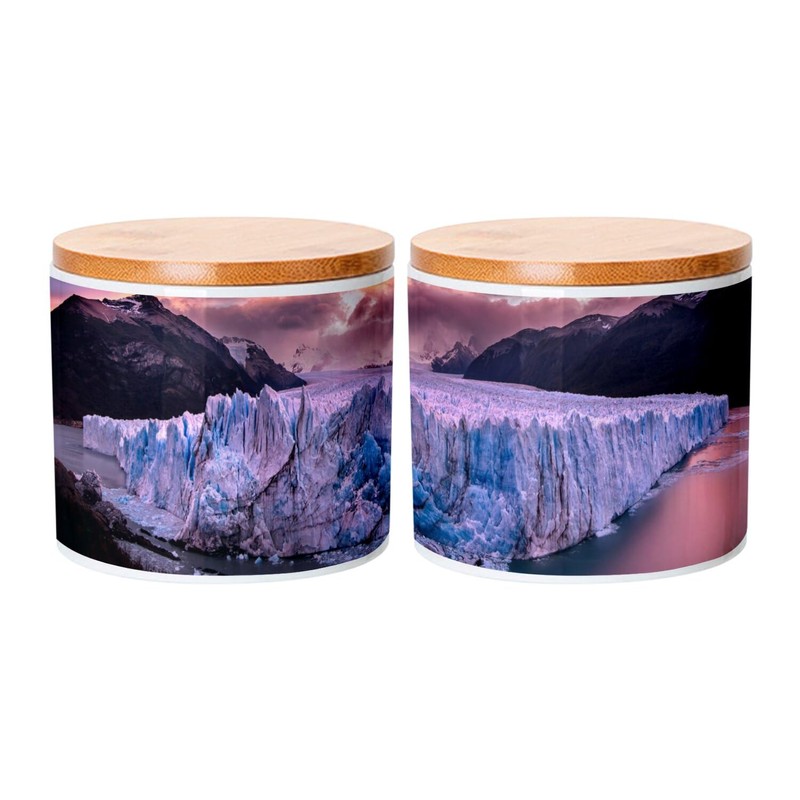 Fabulous Ceramic Pot with Bamboo Lid - Beautiful Ice Layer