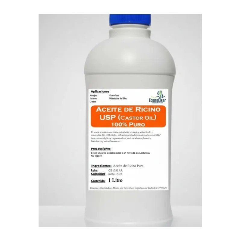 Aceite De Ricino Usp 100 Puro Prensado En Frio 450