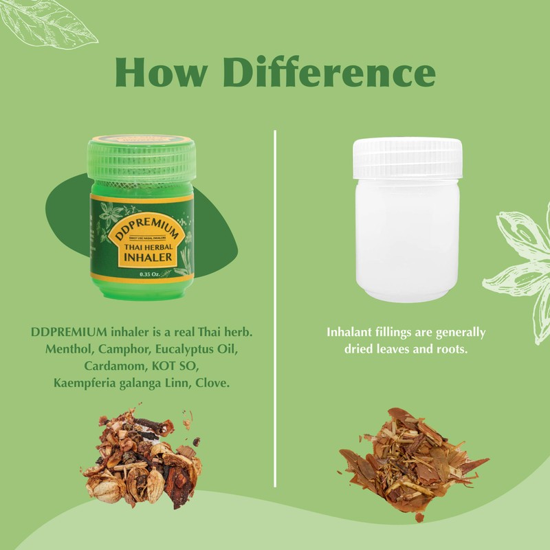 DDPremium Thai Herbal Inhaler with Menthol & Essential Oil -