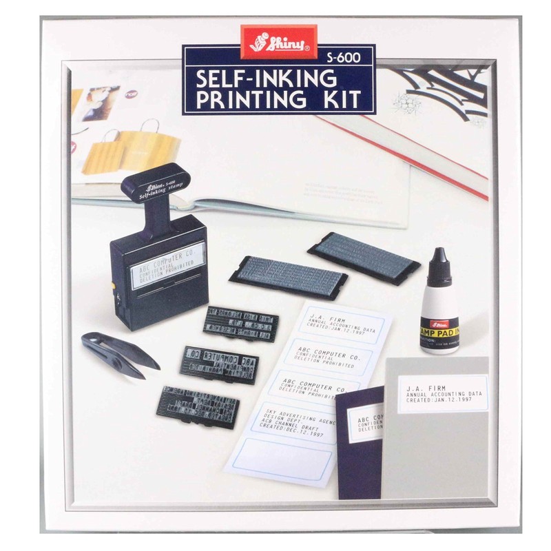 Shiny Stamp Self Inking Printing Kit S-600