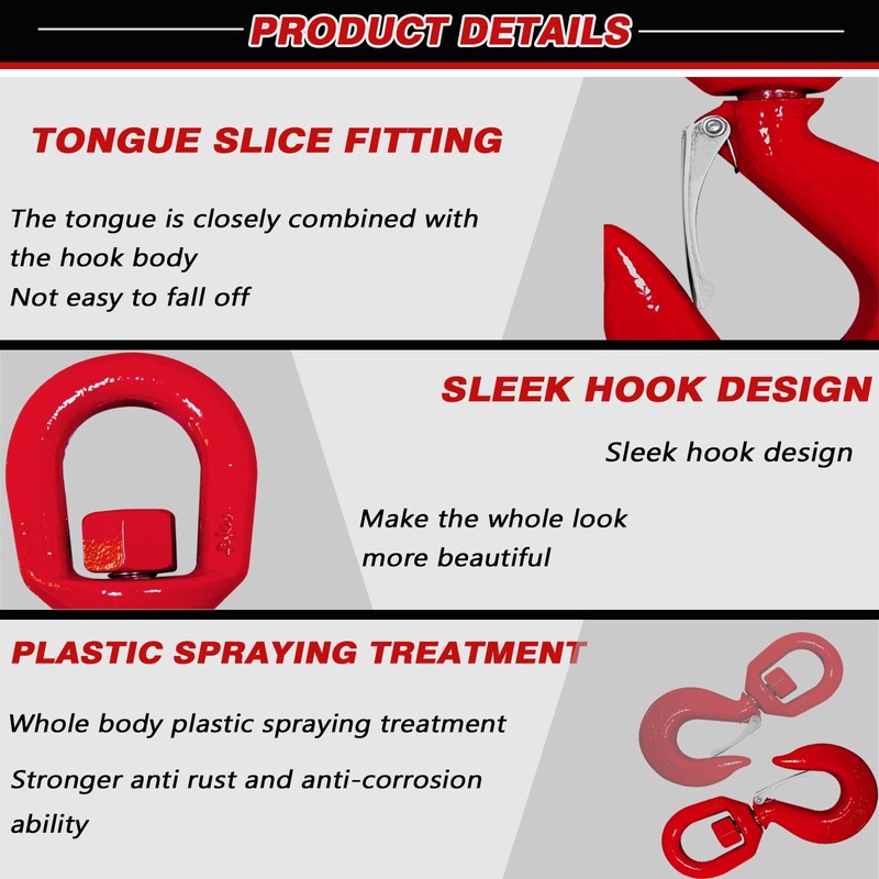 5 Ton Swivel Lifting Hook Heavy Duty Swivel Hook, G80
