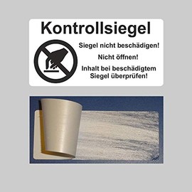 Security White PE Security Labels "Check Seal with Logo" on Roll - 40 x 20 mm - Pack of 1000 (Black)