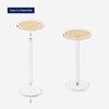 HMYHUM Acrylic Rattan Drink Table for Small Spaces, 11.8'' L