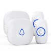 Wireless Doorbell 2 Buttons 2 Receivers, SECRUI Mini Waterproof Door