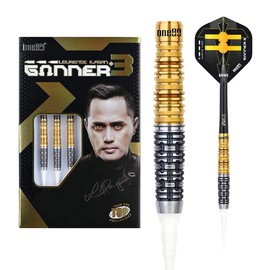 ONE80 Gunner 3 Lourence Ilagan Black Gold 90% Soft Darts
