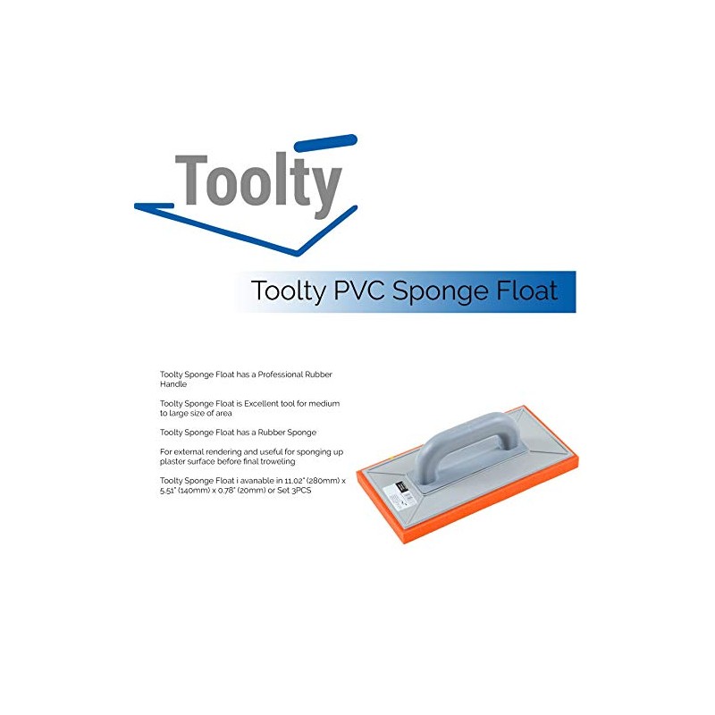 Toolty PVC Sponge Float - 280 x 140mm - Hydro