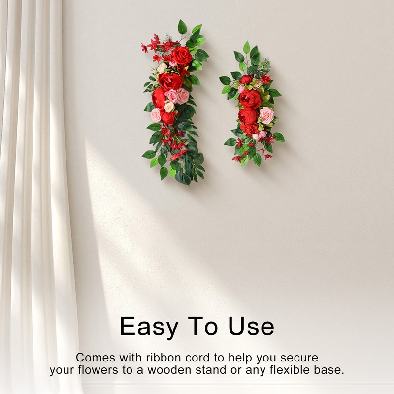 Wedding Arch Draping Artificial Flower Multifunctional Wedding Welcome Signs Floral