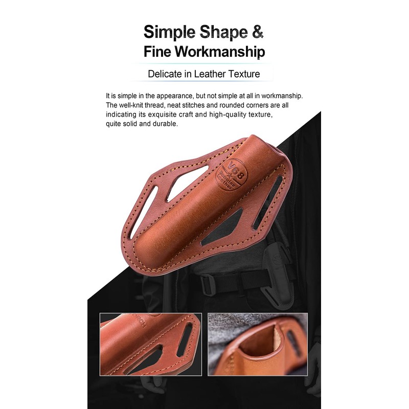NEXTORCH V68 Leather Holster for Walker Series Stick - Brown