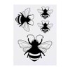 4 x 'Bumble Bee' Temporary Tattoos - Water Resistant, Skin-Safe,
