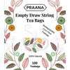 PRAANA Empty Drawstring Tea Bags - Biodegradable Corn Fibre Tea