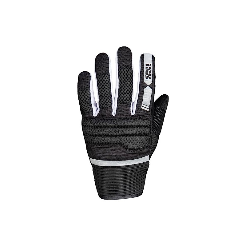 IXS Samur-Air 2.0 Motorcycle Gloves (Black/White, 2XL)