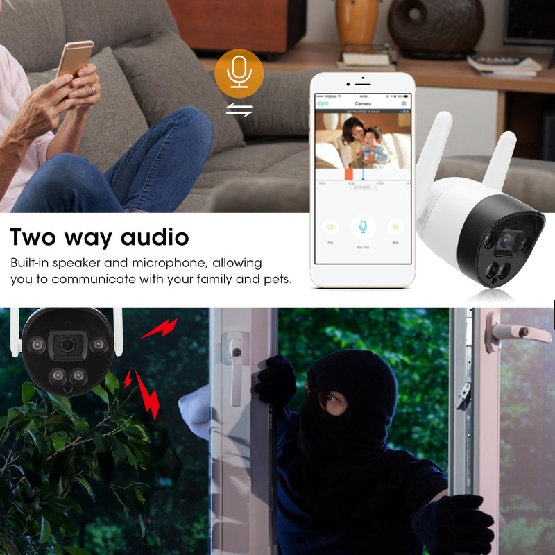 1080P WiFi Camera Motion Detection Infrared Night Vision IP66 Waterproof