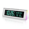 Digital Alarm Clocks for Bedrooms, LED Desk Clock with RGB