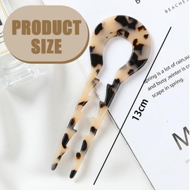 Pack of 3 U Shaped Hair Pins, Hair Pin Bun, French Hairpin, U-shaped Hair Clips, Large Hair Pin for Women Girls Hairpin, blue