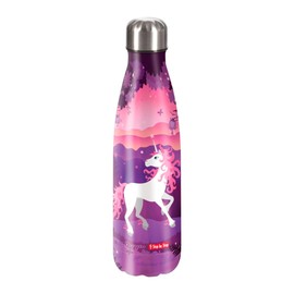 Step by Step Unicorn Nuala Purple Pink Insulated Stainless Steel Drinking Bottle for Carbonated Drinks Leak-Proof Screw Top BPA Free 100% Recyclable School & Leisure 0.5L