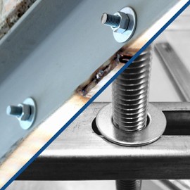 M5 Metal Washers (Pack of 50), M5 x 17 x 1mm Penny Washers, A2 304 Stainless Steel Washers, Flat Repair Washer, Large Metal Washers, Round Flat Spacer Plain Round Chrome Washers for Screws & Bolts