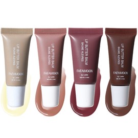 4 Pcs Summer Special Refreshing Lip Butter Balm, Yibaby Conditioning Lip Gloss Lip Mask for Instant Moisture, Nourishing Lip Care, Shea & Olive Butter, Soothes & Softens Dry Lips