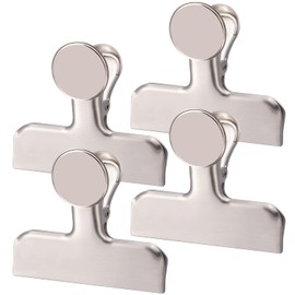 Extra Strong Magnetic Clips for Refrigerator, Strong Fridge Magnets Clips, Heavy Duty Refrigerator Magnets, Clip Magnets for Classroom, Whiteboard, Office, Photo, Locker, 4 Pack