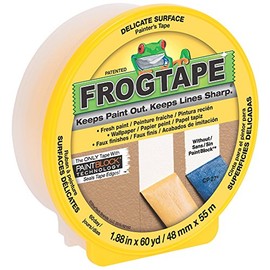 FROGTAPE CF 160 Multi-Use Painter's Tape with PAINTBLOCK for Delicate Surfaces, 48mm x 55m, Yellow, 1 Roll (142920)