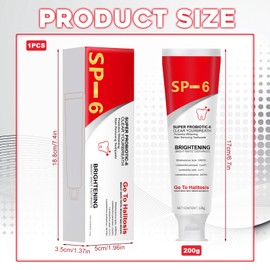 Sp-6 Toothpaste, Sp-6 Probiotic Toothpaste, Whitening Toothpaste, 120 g, Sp 6 Toothpaste, Probiotics Bright White Toothpaste, Teeth Whitening, Deep Cleaning Care Toothpaste