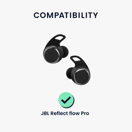 kwmobile 6X Ersatz In Ear Kopfhörer kompatibel mit JBL Reflect Flow Pro - 3 Größen - Polster Ohrstöpsel In-Ear Ohrhörer - Schwarz