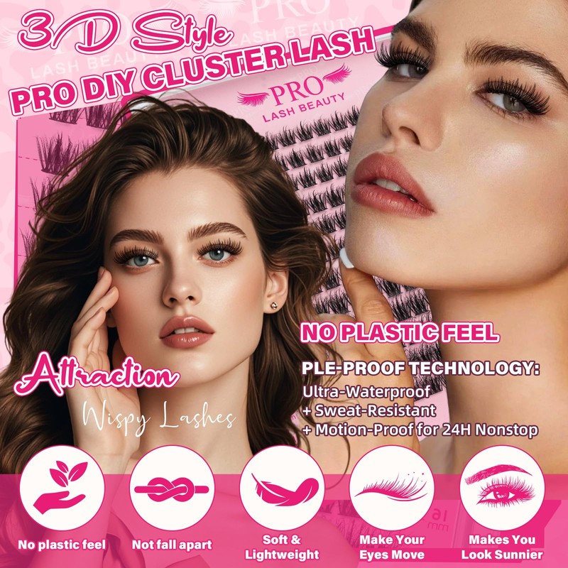 Lash Clusters Kit 3D Style Eyelash Clusters Kit with Lash