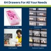 Akro-Mils 64-Drawer Plastic Drawer Storage Cabinet for Garage Organization, Bead