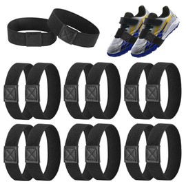 14 Stück Schnürsenkel Fixierband, 7 Paar Schwarz Schnürsenkel Fixierband Fussball Gegen Sich Lösende Schleifen, Verstellbare Elastische Schnürsenkel