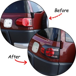 carmotion88 Black Car Tail Light Cover Rear Light Protector Trim For Toyota FJ Cruiser 07-21