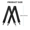 1.5Inch Elastic Mens suspenders w/Hooks,ZTONE Heavy Duty Adjustable Elastic X