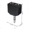 deleyCON 2 pieces 3.5 mm jack stereo audio adapter distributor,