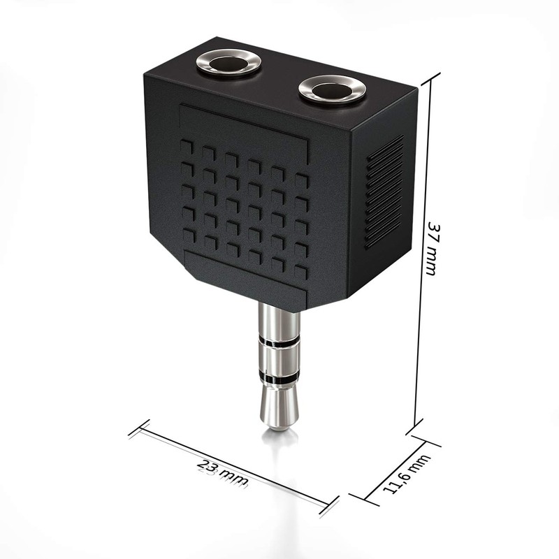 deleyCON 2 pieces 3.5 mm jack stereo audio adapter distributor,