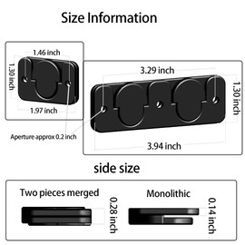 JCSZS 10 Pair - Flush Mount Headboard Wall Mount Hardware - Heavy Duty Picture Frame Hooks - Plastic Interlocking Z Clips Black 2-10 2-10