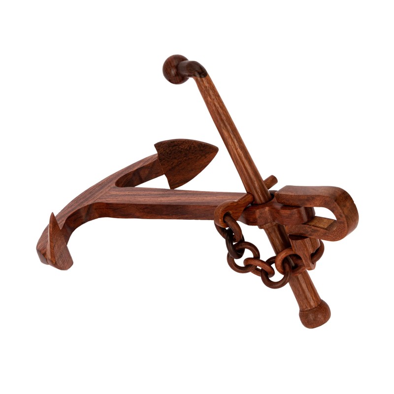 NKlaus Nautical Stick Anchor with Shackle Wooden 16 x 23
