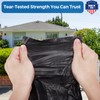 Fuxury 60 Gallon Trash Bags Medium Duty, 100 Count Garbage