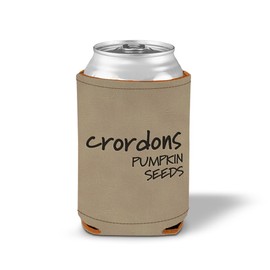 Style In Print Leatherette Beer Cuzzi Can Sleeve Crordons Pumpkin Seeds Food & Beverage Fruit Engraved Can Cover Beverage Cooler Khaki, LKOOZ_KFALL017_K