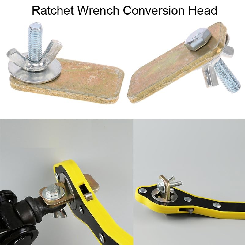 TorSor 3 Pack Jack Ratchet Wrench Conversion Head Labor-Saving Handle