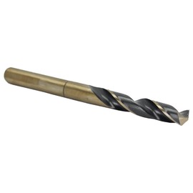 Drill America 41/64" Reduced Shank High Speed Steel Black & Gold KFD Drill Bit with 3/8" Shank, KFD Series