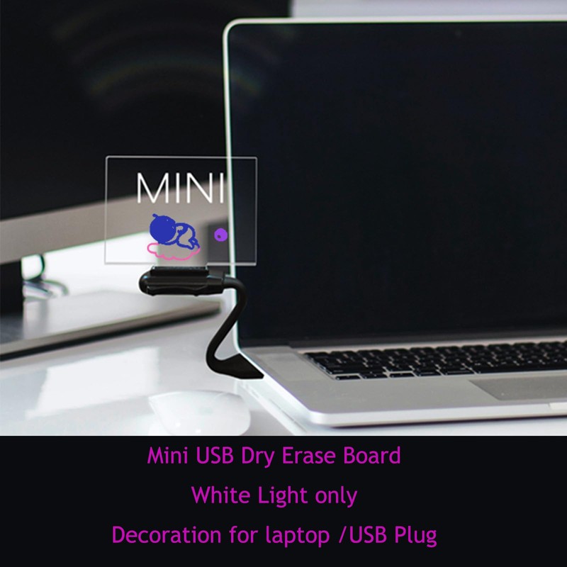 Laysinly Acrylic Dry Erase Board with Light up Stand, 11.81"
