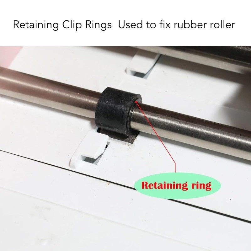 10PCS Retaining Clip Rings, High Carbon Steel Snap Rings, Rubber