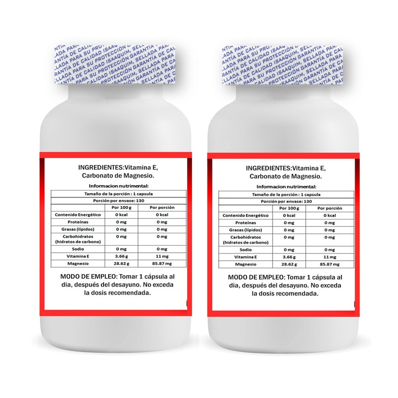 IsaaQuim | Pack 2 Frascos de Vitamina E 11 mg