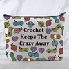 Generic Crochet Lover Gift Crochet Keeps The Crazy Away Makeup