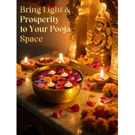 Beeplove Urli Bowl Diwali Decoration for Home - Rustproof Gold Decorative Potpourri Bowl for Diwali Diya Gifts Pooja Mandir Wedding Indian Décor