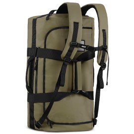 MIER 90L Water Resistant Backpack Duffle Heavy Duty Convertible Duffle Bag with Backpack Straps for Gym, Sports, Travel, Dark Green