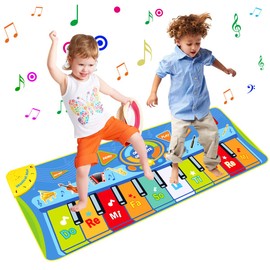 Miavogo Children’s Dance Mat, Piano Mat, 8 Adjustable Volume Levels, 8 Instruments, 10 Keyboards, Music Mat For Boys And Girls