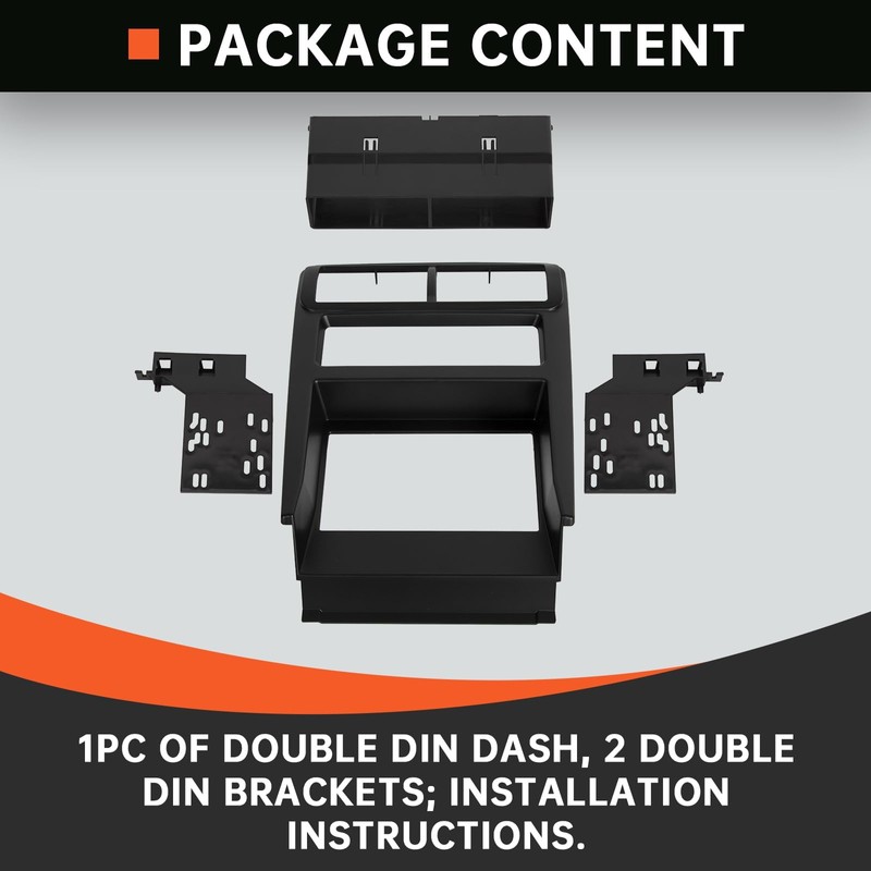 Kojem Double Din Install Bezel Kit Compatible with 1994-2002 Ford