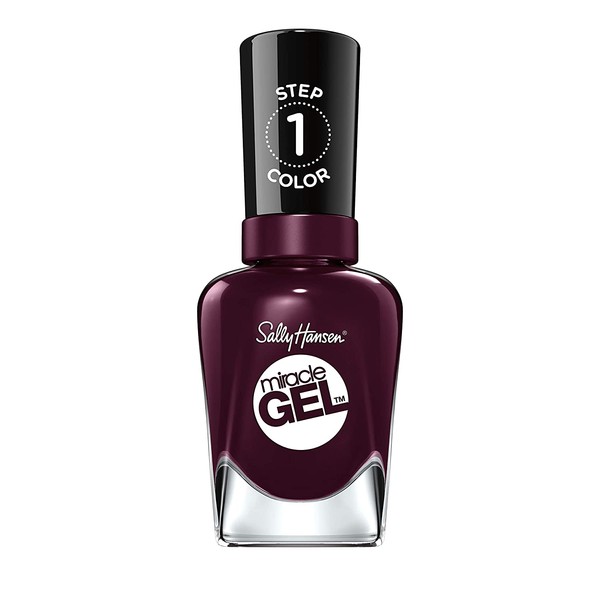 Sally Hansen Miracle Gel Nail Polish, 492 Cabernet with Bae, Pack of 1