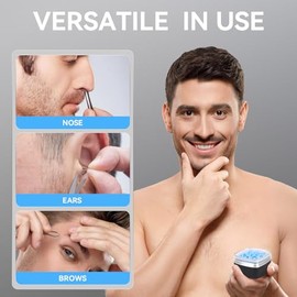 Kit de cera para la nariz – Kit portátil de depilación para orejas y nariz para hombres y mujeres con cera de 3.53 onzas, 10 aplicadores, 40 palillos 